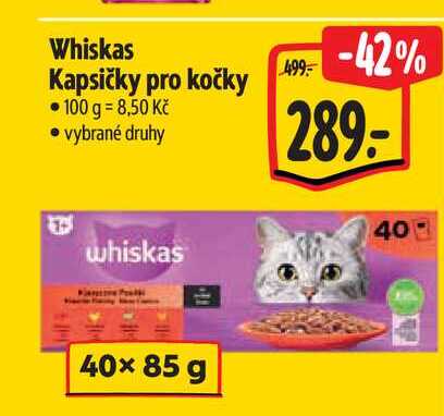 Whiskas Kapsičky pro kočky 40× 85 g
