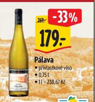 Pálava 0,75 l
