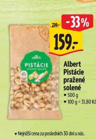  Albert Pistácie pražené solené  500 g 