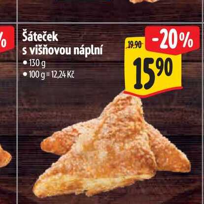 Šáteček s višňovou náplní 130 g