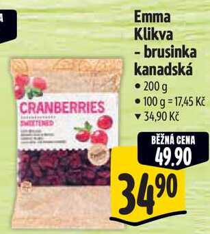 Emma Klikva - brusinka kanadská, 200 g