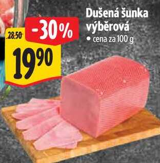 Dušená šunka výběrová, cena za 100 g