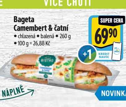 Bageta Camembert & čatní 260 g