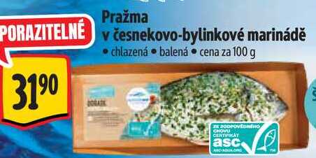Pražma česnekovo-bylinkové marinádě, cena za 100 g