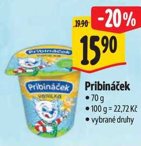 Pribináček, 70 g 