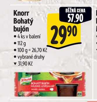 Knorr Bohatý bujón 4 ks 112 g