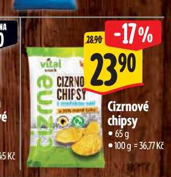  Cizrnové chipsy  65 g   