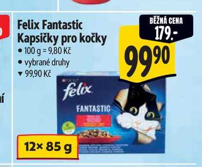Felix kapsičky pro kočky 12x85 g, vybrané druhy
