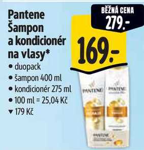 Pantene Šampon a kondicionér na vlasy, šampon 400 ml, kondicionér 275 ml