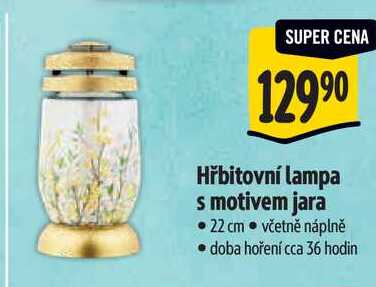 Hřbitovní lampa s motivem jara