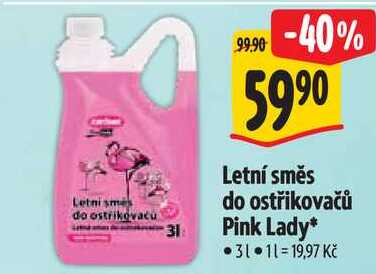 Letní směs do ostřikovačů Pink Lady, 3 l