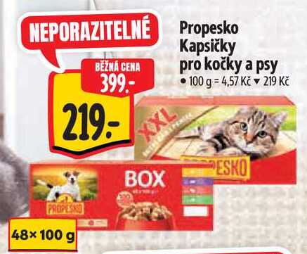 Propesko Kapsičky pro kočky a psy, 48x 100 g