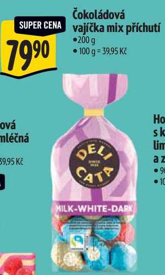 Čokoládová vajíčka mix příchutí, 200 g