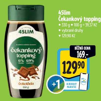 4Slim Čekankový topping, 330 g