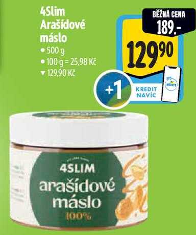 4Slim Arašídové máslo, 500 g
