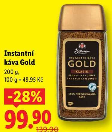 Instantní káva Gold, 200 g
