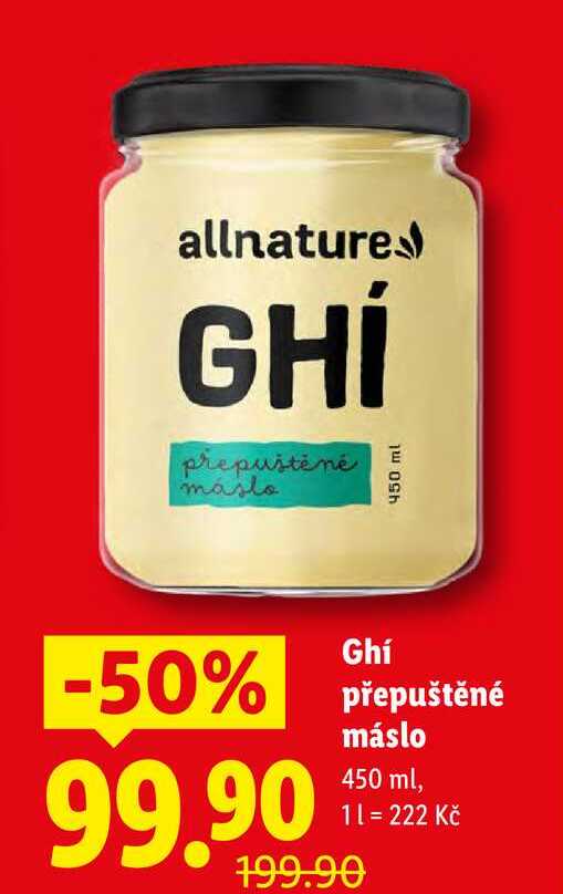 Ghí přepuštěné máslo, 450 ml