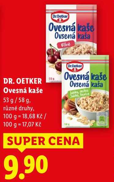 DR. OETKER Ovesná kaše, 53 g/58 g