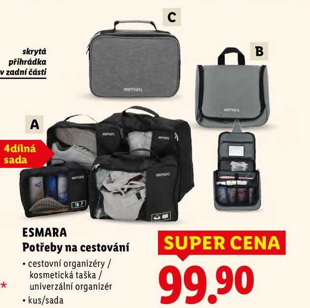 ESMARA Potřeby na cestování 