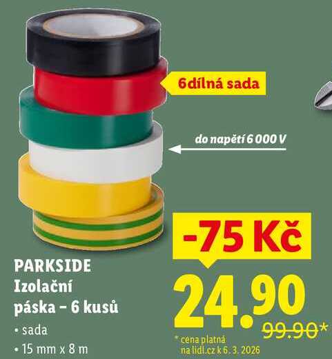 PARKSIDE Izolační páska - 6 kusů 