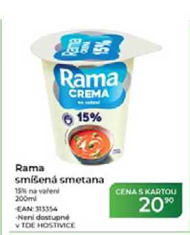 Rama smíšená smetana 15% na vaření 200ml