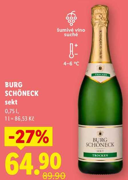 BURG SCHÖNECK sekt, 0,75 l