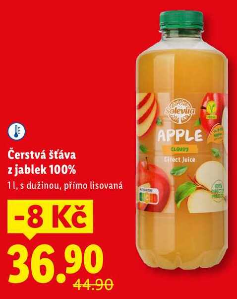 Čerstvá šťáva z jablek 100%, 1 l