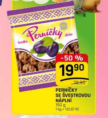 PERNÍČKY SE ŠVESTKOVOU NÁPLNÍ 150 g