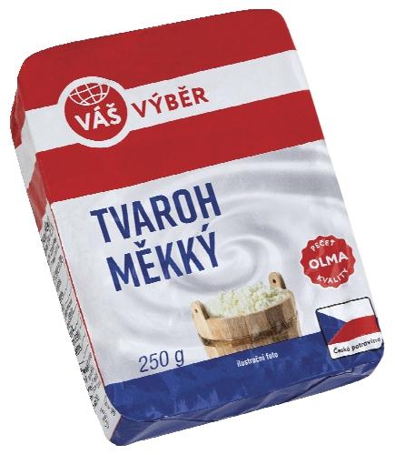 VÁŠ VÝBĚR Tvaroh měkký, 250 g