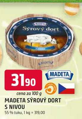 MADETA SÝROVÝ DORT S NIVOU 55% tuku, 100 g