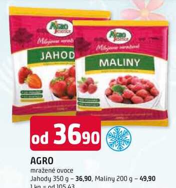 AGRO mražené ovoce Jahody 350 g