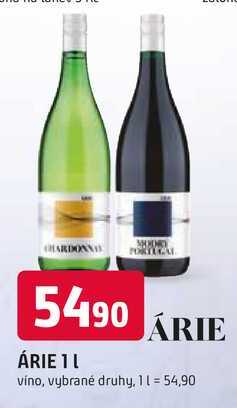 ÁRIE 1l víno, vybrané druhy