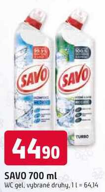 SAVO 700 ml TURBO WC gel