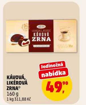 KÁVOVÁ, LIKÉROVÁ ZRNA, 160 g 