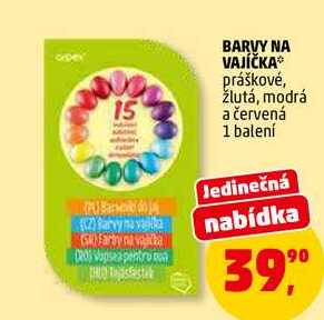 BARVY NA VAJÍČKA, 1 balení