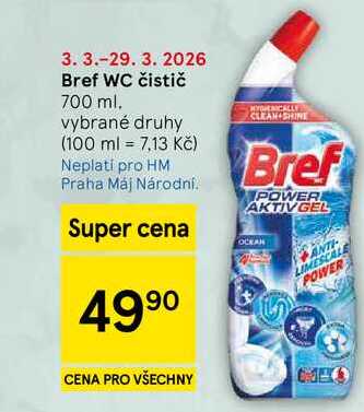 Bref WC čistič, 700 ml