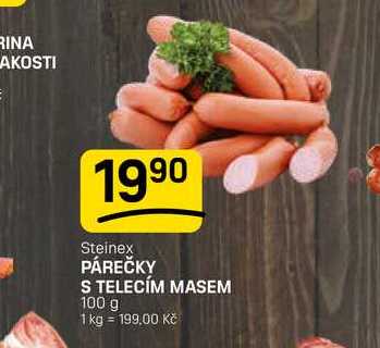 PÁREČKY S TELECÍM MASEM 100 g 