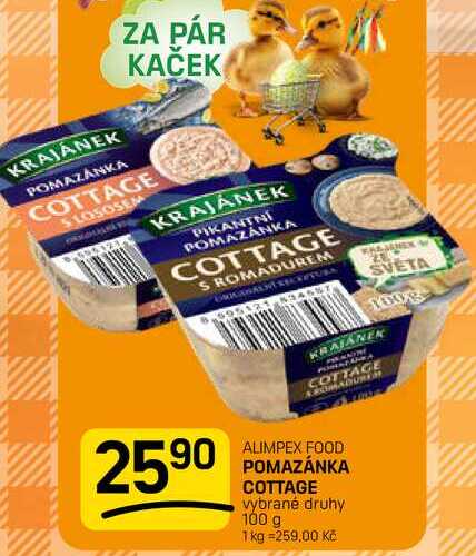 POMAZÁNKA COTTAGE vybrané druhy 100 g 