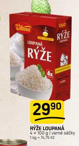 RÝŽE LOUPANÁ 4x100 g varné sáčky 
