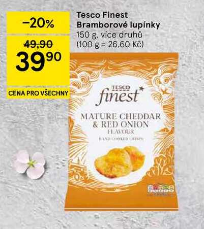 Tesco Finest Bramborové lupínky, 150 g