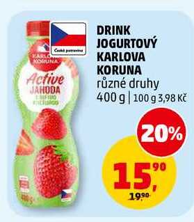 DRINK JOGURTOVÝ KARLOVA KORUNA, 400 g 