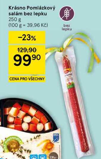Krásno Pomlázkový salám bez lepku, 250 g 