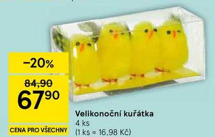 Velikonoční kuřátka, 4 ks 