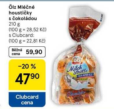 Ölz Mléčné houstičky s čokoládou, 210 g 