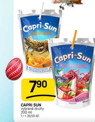 CAPRI SUN vybrané druhy 200 ml 
