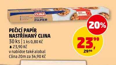 PEČICÍ PAPÍR NASTŘÍHANÝ CLINA, 30 ks