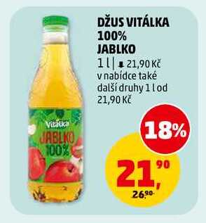 DŽUS VITÁLKA 100% JABLKO, 1 l