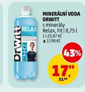 MINERÁLNÍ VODA DRWITT, 0,75 l
