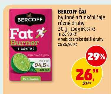 BERCOFF ČAJ bylinné a funkční čaje, 30 g