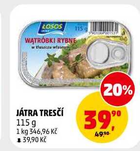 JÁTRA TRESČÍ, 115 g 